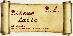 Milena Lalić vizit kartica